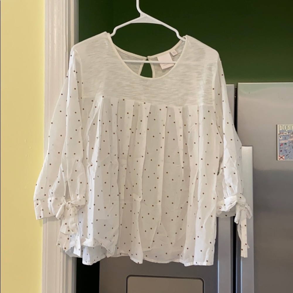 Lauren Conrad Polka Dot Blouse